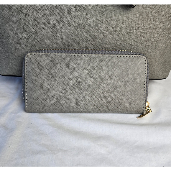 Elim & Paul Shoulder Bag with Matching Wallet Gray NWOT - Picture 10 of 16